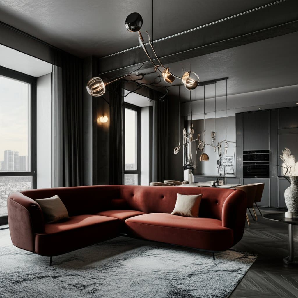 Featured image for Industrial Glam Balances Raw Steel With Luxury Finishes