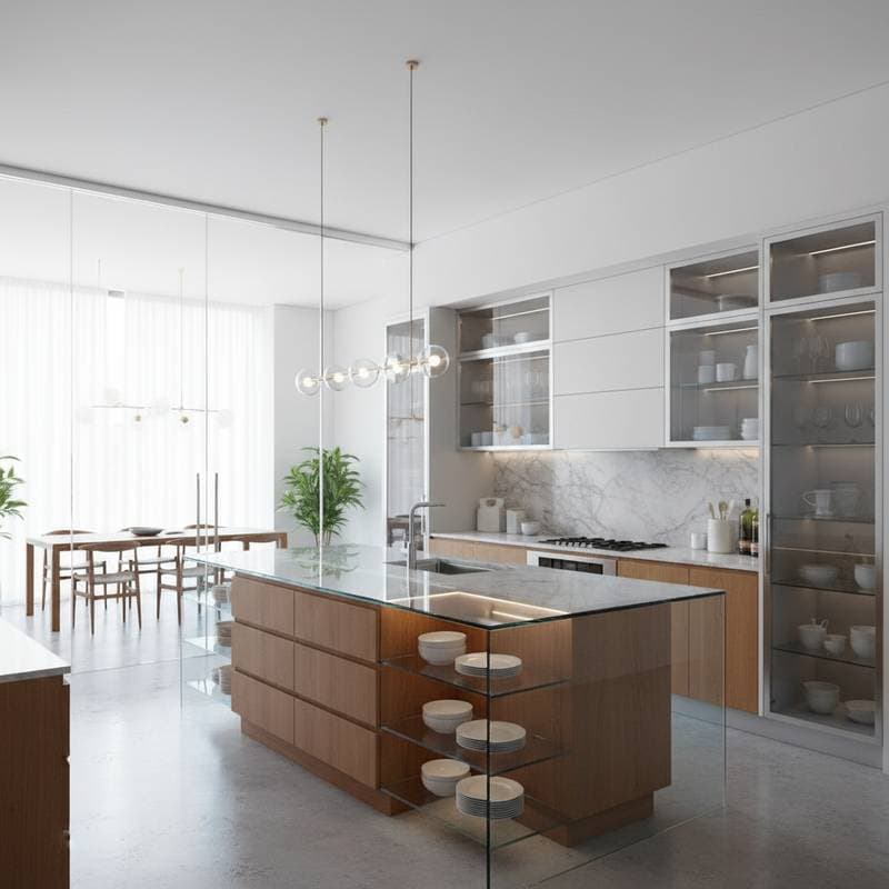 Featured image for Glass Kitchens Make Small Spaces Feel Twice as Big