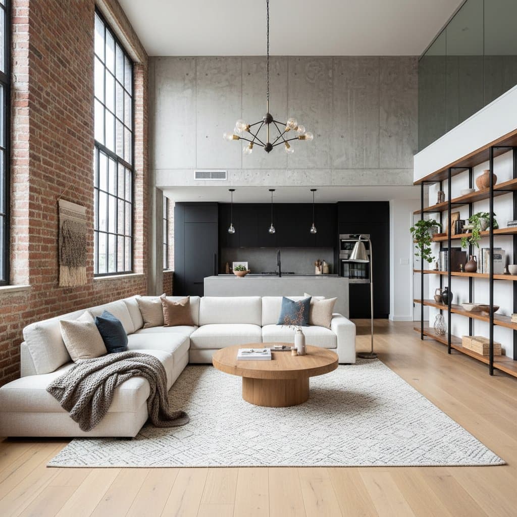 Featured image for Raw Materials and Soft Textures Balance Loft Living