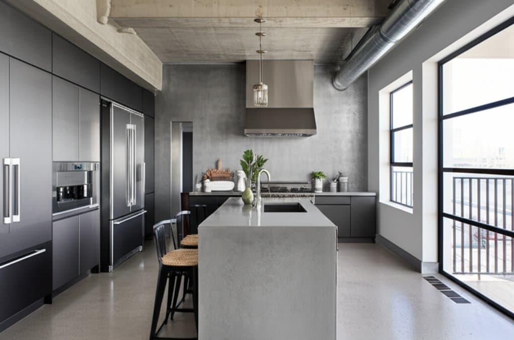 Featured image for Steel and Concrete Transform Any Kitchen Into Urban Art