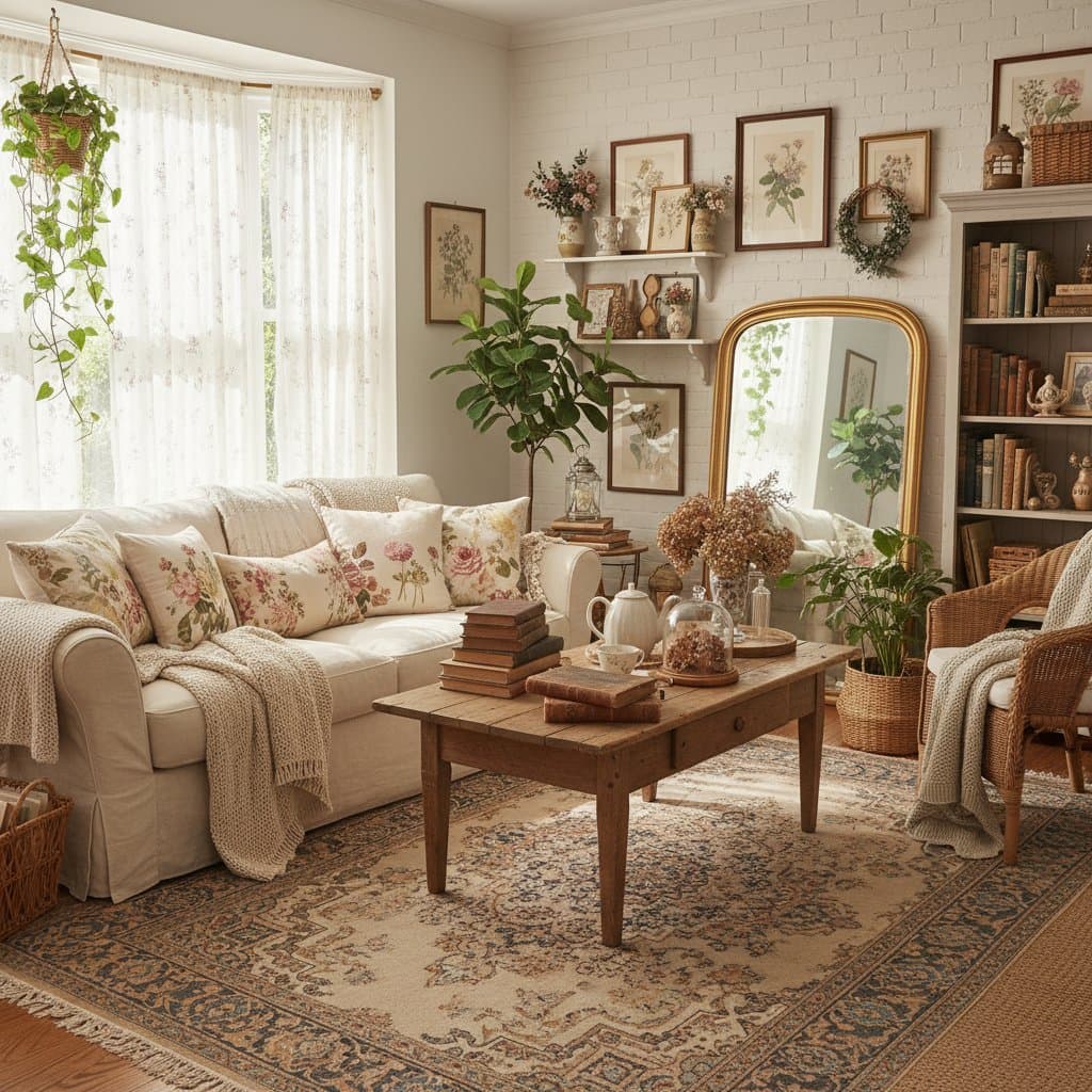 Featured image for Why Romantic Clutter Rules Cottagecore Interiors