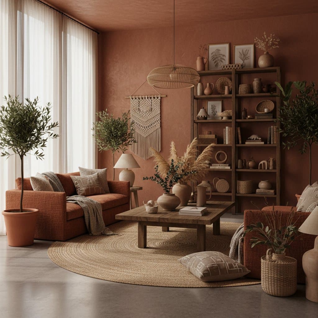 Featured image for Terracotta Walls Transform Rooms Into Warm Sanctuaries
